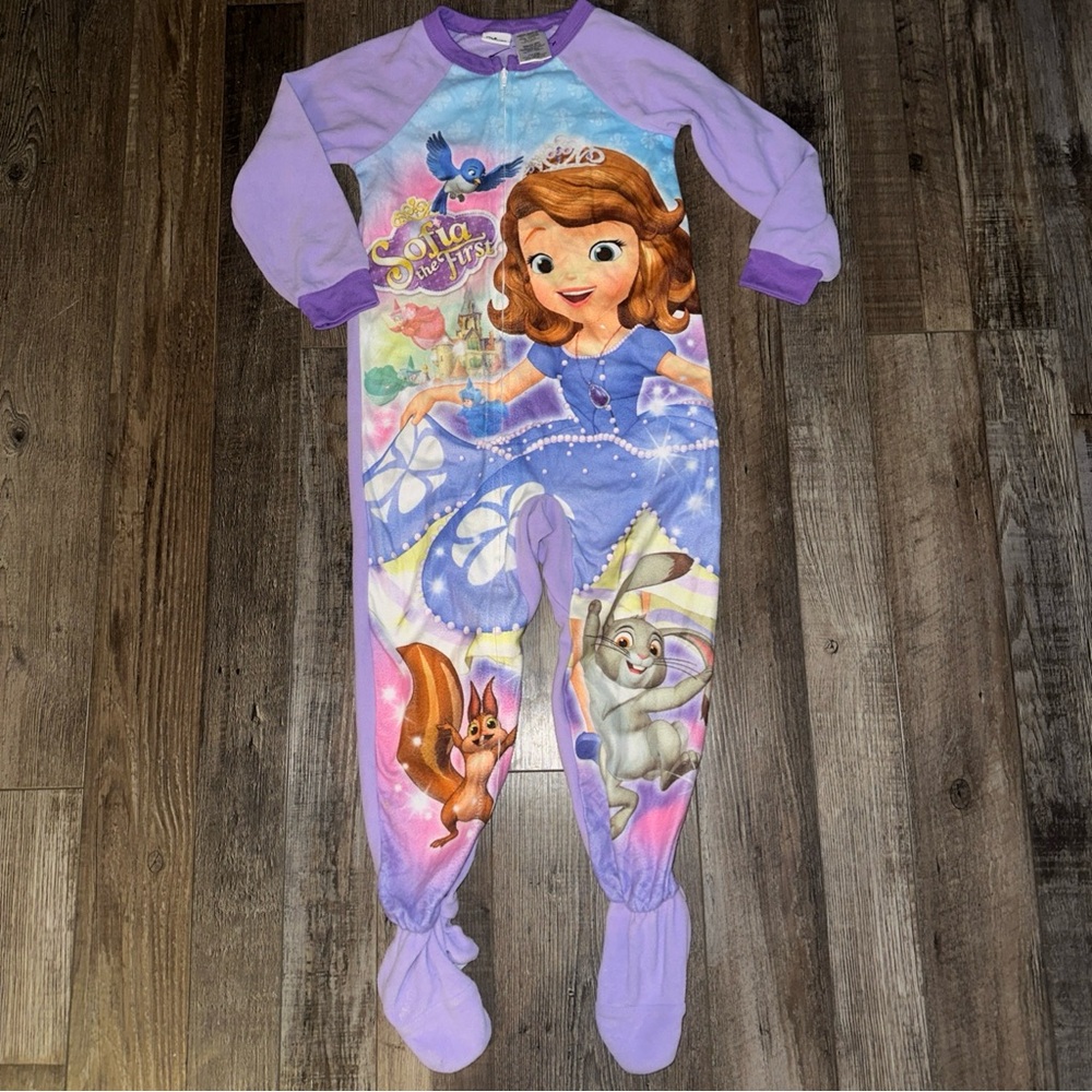 Disney SOFIA THE FIRST  5T Girls BLANKET SLEEPER Footed Pajamas Pjs PRINCESS